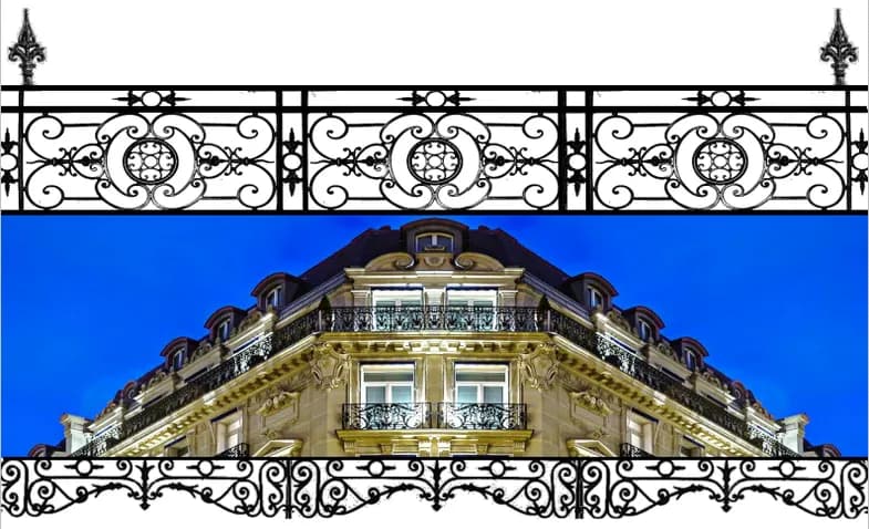 Täsmällinen jäljennös, taidevalimo, kaide
