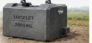 2000 kg:n yksiosainen vastapaino pellolla