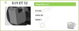 Kubota-mikrotraktorin massa 19 kg - K19